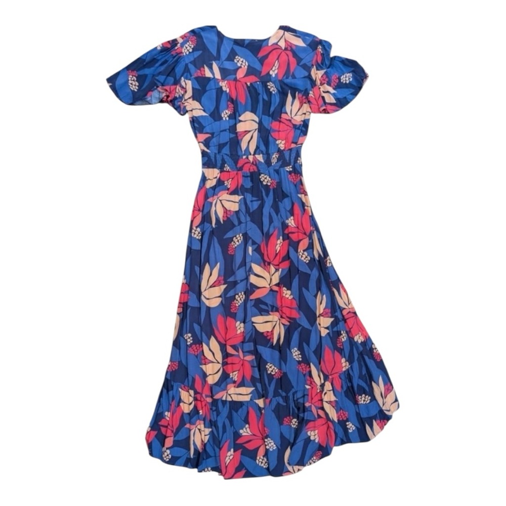 Anthropologie Abel The Label Santa Cruz Floral Midi Dress Blue Pink Boho M - Picture 5 of 10